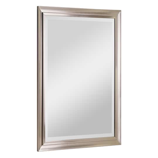 Head West 40" x 28" Oil Rubbed Antique Brushed Nickel Framed Wall Mirror